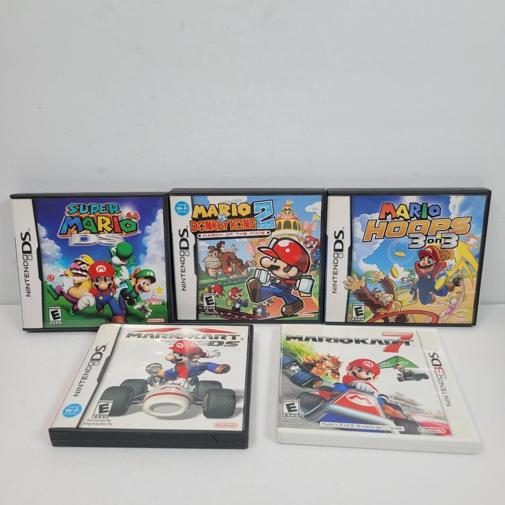 Nintendo DS & 3DS Mario Games Bundle Set of 5